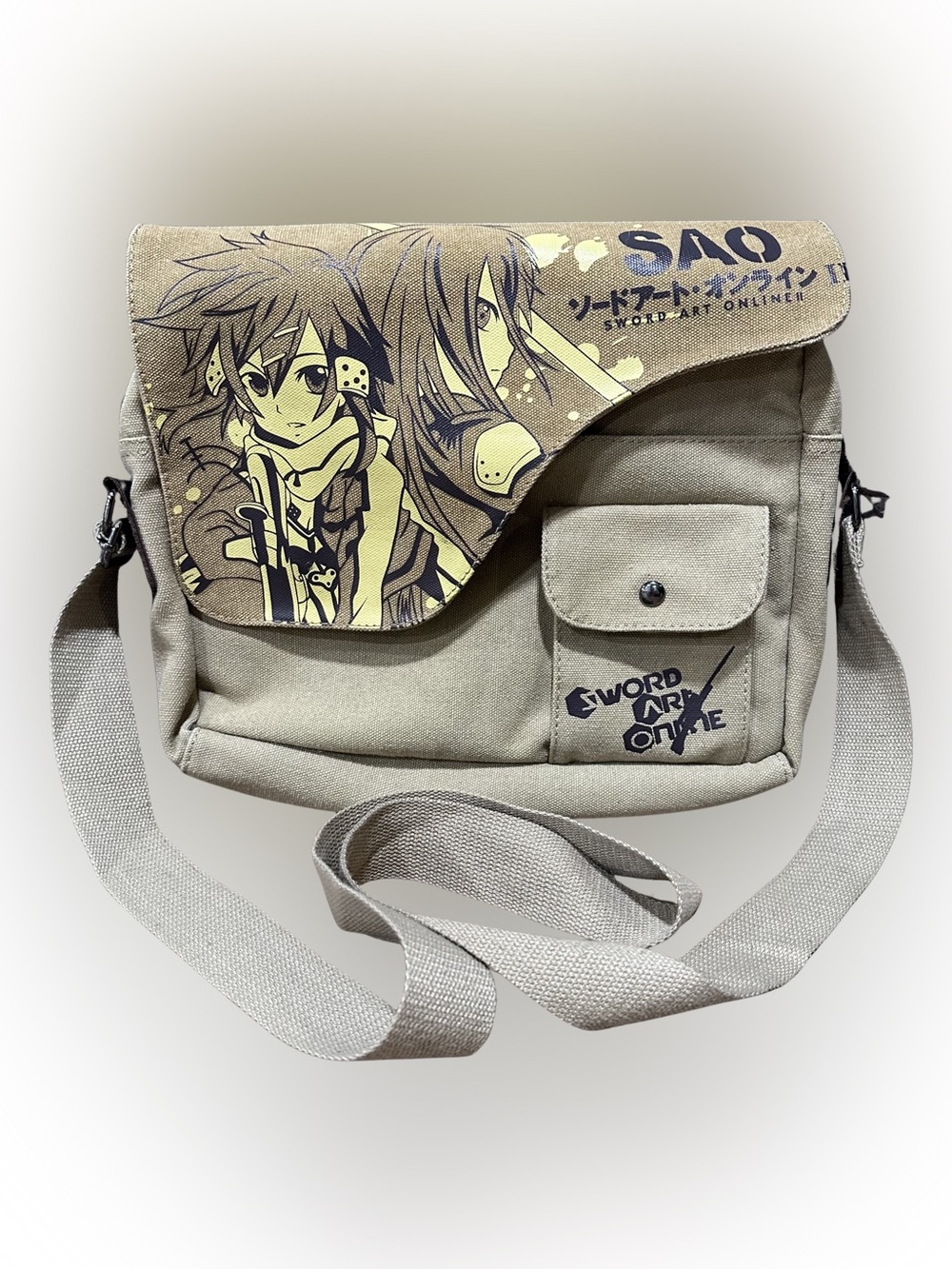 Sword Art Online SAO Kirito Asuna Canvas Shoulder Bag Messenger Shoulder Satchel